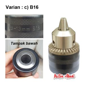 Kepala Bor / Drill Chuck 15 - 13 mm + Kunci 13 mm