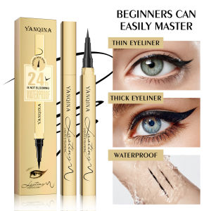 Black Liquid Eyeliner Waterproof Eyeliner Pen with 24HR Intense Colour Smudge-Proof Precision Tip for Smooth Enhance & Intensify Gentle on Sensitive Eyes