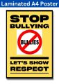 Laminated No Bullying Posters, Bullying Not Allowed Posters, Anti-Bullying Posters. 