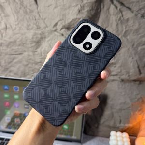 For OnePlus 15 Case PC Luxury Checkered Texture Phone Hard Back Cover For OnePlus 15 Light And Thin Shell Bumper