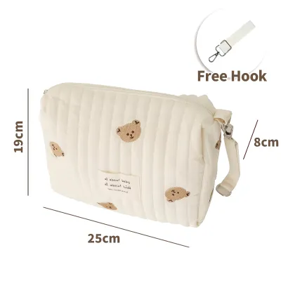 Mommy Diaper bag Large Capacity Shoulder Bag Embroidery Zipper Bag hospital bag baby travel