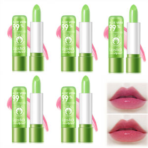 Aloe Vera Jelly Color-Changing Lipstick Nourishing Moisturizing Temperature-Activated Lip Balm.