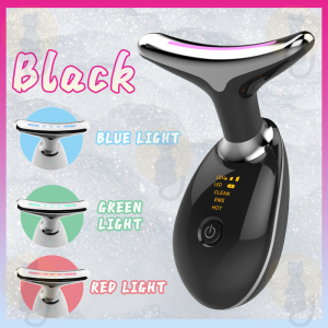 [✅SG Ready Stock] Neck Face Beauty Device 3 Colors LED Photon Therapy Skin Tighten Reduce Double Chin Anti Wrinkle