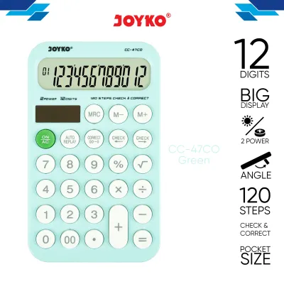 Calculator Kalkulator Joyko CC-47CO 12 Digits Check Correct