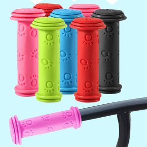 TRADER สากล กันลื่น สีสัน ฟ้า แดง อะไหล่จักรยานเด็ก อุปกรณ์เสริมสกู๊ตเตอร์สเก็ตบอร์ด มือจับแฮนด์บาร์ ด้ามจับยาง