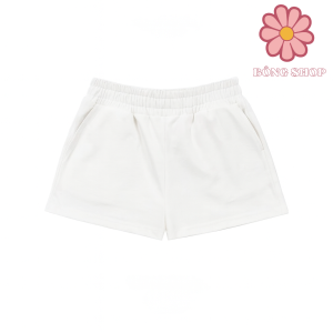 Quần short nữ đùi nỉ chân cua trơn màu Đen Trắng Xám tiêu Basic - BÔNG SHOP