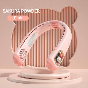 Neck fan 12000 mA multi-speed mode USB fan brushless motor cooler wireless hands-free hanging USB rechargeable lazy double cooling (Malay stock)