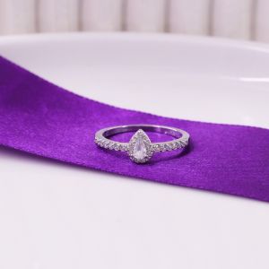 MEILYN Cincin Permata Gemma Model Baris Perak 0222220473