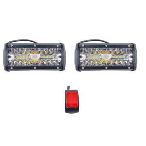 7 นิ้ว 120W ไฟ LED 12V-24V บาร์สปอร์ตไลท์LEDกันน้ำหมอกขับรถโคมไฟสไตล์วินเทจ Spotlight SUV รถบรรทุก 7inch LED (80988)