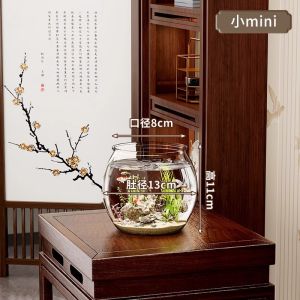 Round Plastic Fish Tank for Aesthetic Living Enthusiasts  High Transparency  Impact-Resistant  Durable Eco Tank for Aquatic Viewing