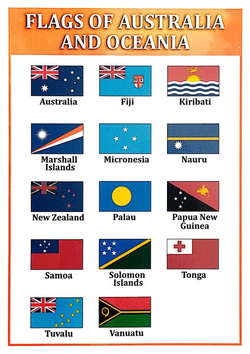 FLAGS OF THE WORLD - Laminated Chart | Lazada PH