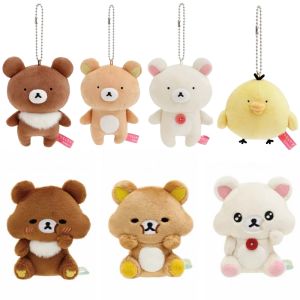 Kawaii Sanx Rilakkuma Beady Eyes Plush Doll Keychain Kiiroitori Foodie Korilakkuma Stuffed Backpack Pendant Cute Keyring Gifts2026