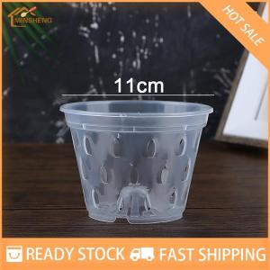 MIH ✨ COD ✨ กระถางปลูกต้นไม้1ชิ้นสำหรับสวนกระถางระบายน้ำพร้อมรูใสกล้วยไม้อุปกรณ์กระถางพลาสติกระบายอากาศได้ดี