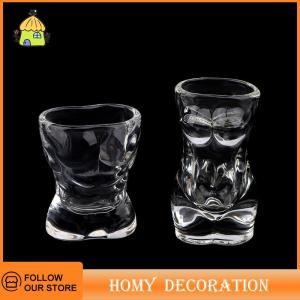 🎄【Special price】🎄Shao ถ้วยเบียร์ที่ไม่ซ้ำใครใหม่1ชิ้นแก้วไวน์ใสรูปร่างกายสำหรับผู้หญิงและผู้ชายตลกแก้วค็อกเทลแก้วน้ำชากาแฟน้ำผลไม้