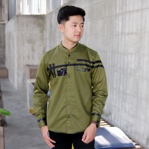 Koko Elrumi Lengan Panjang Bahan Katun Premium Motif Hastag Elrumi Baju Muslim