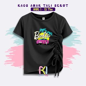 Baju Crop Top Anak Merempuan Motif Barbie 1-12 tahun - Nurika Kids