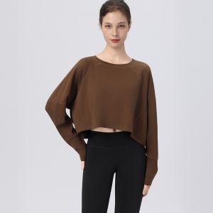 Các môn thể thao trong phòng tập Top T-Shirt phụ nữ quần áo yoga chạy lỏng Tay áo dài áo ôm sát áo thể hình tập thể dục mùa thu