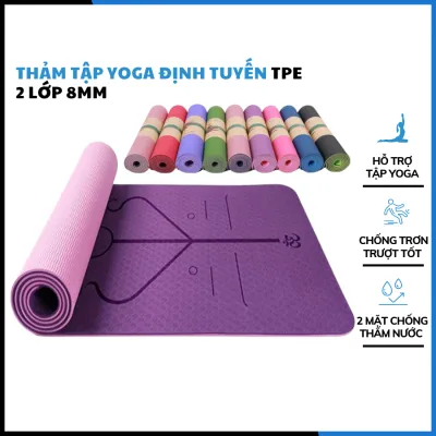 Thảm Yoga Chống Trượt Thảm Gấp Gọn Tập Gym Tại Nhà Tiện Lợi - 2 Lớp chất liệu cao cấp