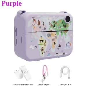 2.0 Inch Portable Digital Childrens Mini Thermal Instant Photo Printer Multifunctional Digital Instant Thermal Print Camera Play Games and Music HD Kids Camera MOS Imaging Sensor Gift for Kids