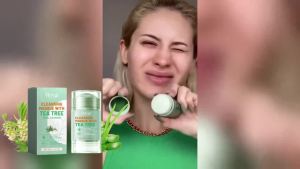 Hoygi Tea Tree Clay Mask Stick Deep Cleans Pores Reduces Acne Tightens and Smoothes Skin Mud Mask Stick