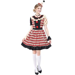 Halloween costumes for couples featuring circus clown outfits-sized costumes for masquerade balls and performances – wholesale supply