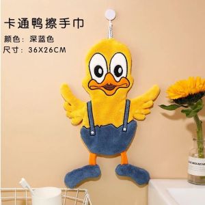 New Hand Wiping Towel Hanging Cute Cartoon No Hair Loss Home Kitchen and Bathroom Water Absorbing Quick Drying Wiping Handkerchief