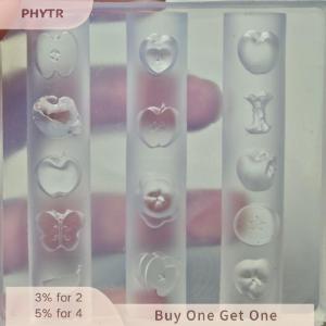 PHYTR HOT 3D Fruit Silicone Nail Mold Sweet Flower Petals DIY Design Manicure Template Carving Nail Art Stencil Soft Stamping Mold Tools