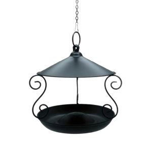 YAZHE Iron Bird Feeder Rainproof Windproof Bird Food Dispenser Garden Decor Multi-purpose Bird Feeding Tray Outdoor