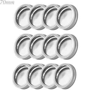 KECTTIO 70/86mm Sealing Leak Proof Regular/Wide Mouth Split-Type Mason Jar Lids And Bands Canning Lids Mug Caps