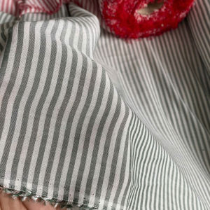 Vải Thô Cotton 100% Sọc Nhí Khổ 1m48 - Mỏng Mềm Không Giãn Khổ 1m48 - May Đồ Trẻ Em Áo Kiểu Đầm