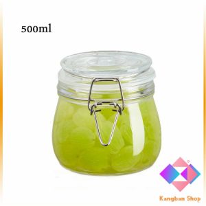 KANGBAN ปิดผนึกถังกระจก มีหลายขนาดให้เลือก โหลแก้วมีฝาปิด โหลแก้วสูญญากาศ Glass sealed jar