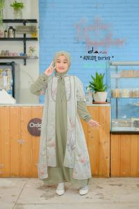 KyraStore.id – Anum Series | Gamis Anak Prempuan Syar’i 4-12 Tahun set Pashmina Instan