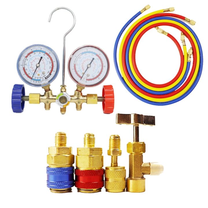 JJM MALL】-Refrigerant Manifold Gauge Set for R12 R22 R404A Air ...