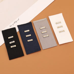 【XZxinzhan】4Pcs Pants Waist Extension Buckle Extend Trousers Waistline Clasp Flexible Suit Pants Waist Extender Functional Waistband Expander ﻿