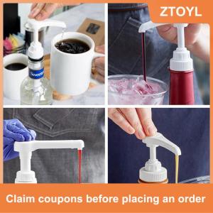 【ZTOYL】 1PC Syrup bơm Dispenser thay thế nước sốt áp lực vòi phun chai bơm container cho cà phê nhà bếp gia vị chất lỏng
