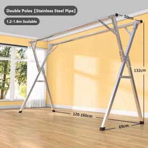 Jemuran Baja Tahan Karat Yang Menebal/Jemuran Baju Stainless Steel/Jemuran Baju Lipat Portable