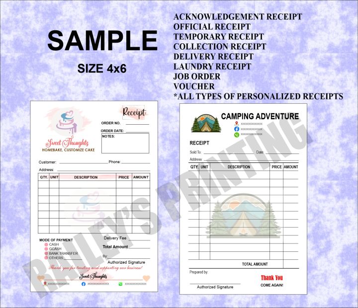 Receipt All Types, Delivery Receipt, Voucher, Official receipt