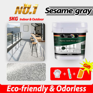 【Upgraded Formula】Epoxy Colored Sand High Hardness Self Leveling Cement Floor Paint Wear Resistant Waterproof Household Indoor Outdoor Imitation Marble Cement Paint