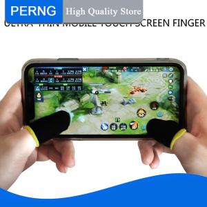 [PERNG] Tehe 1 Pair Mobile Game Sweat-proof Fingers Gloves Touch Screen Thumbs Finger Sleeve