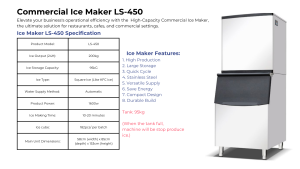 Commercial Ice Maker High Capacity Ice cube Machine for Restaurants & Business