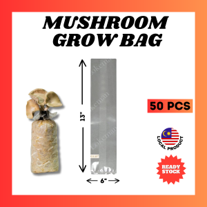 Bongkah Cendawan | Beg Cendawan 6"x13" | Mushroom Plant Bags 50 pcs