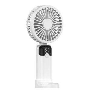 Kipas Angin Mini Portable lipat USB 2000 mAh Kipas Lipat / Kipas Angin Genggam Mini Portable/Kipas Angin Leher 5-Speed Wind LED Display Dengan Aromaterapi Untuk Kantor Sekolah Olahraga Luar Ruangan Mini Handheld Fan
