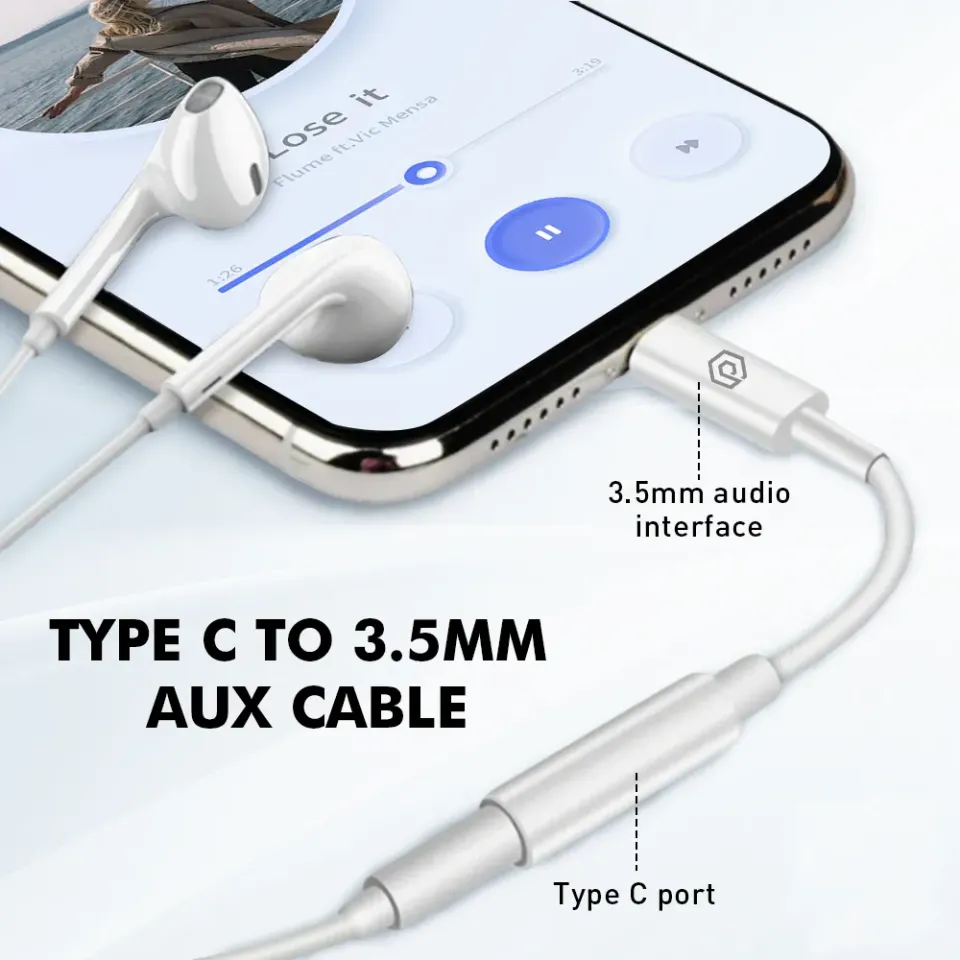 KZ USB Type C to Female Headphone Jack Adapter USB C to Aux