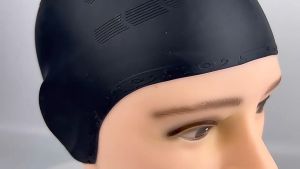 Elastic Swimming Caps Men Women Waterproof Swimming Pool Cap Protect Ears Long Hair Large Silicone Diving Hat Ears Protection Large Silicone Diving Cap