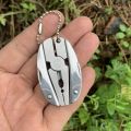 Portable MINI Stainless Steel Multi Tool Pocket Multifunctional Tool for Travel Foldable Multipurpose Plier Multitool Keychain Screwdriver with Led Light. 