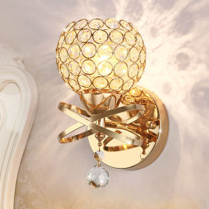 Pengiriman dalam waktu 2 hari Lampu Dinding Kristal Gaya Modern Untuk Dekorasi Rumah Wall Lamp E27 Minimalis Kristal Gaya Modern