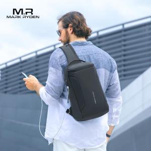 Mark Ryden New Design Men Crossbody Bag IPad Shoulder Messenger Bags Male Waterproof USB Recharging Sling Bag