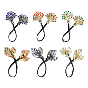 Carvings Hair Bun Holder Colorful Hairpiece with Sparkling for Evening Dinner Wear Photo Props