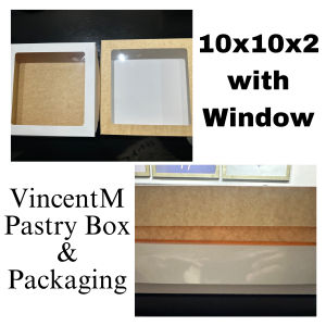 (10 & 20 PCS) 10x10x2 inches Cake box / Pastry box/ Cake Box Packaging