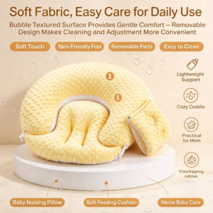Baby Wedge Pillow Anti Reflux Incline Pillow Newborn Nursing Pillow Curved Reversible All Season Removable Cover Breastfeeding Pillow Infant Support Cushion